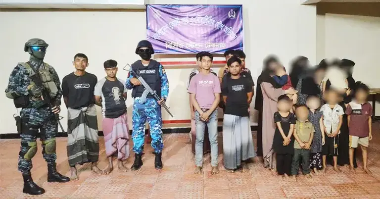 যৌথ বাহিনীর অভিযানে আটক পাচারকারী ও উদ্ধারকৃত নারী-শিশু